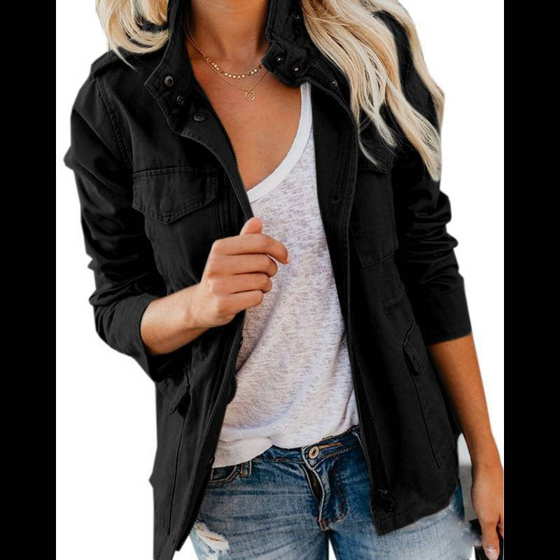 Women's Outer Slim Fit Fashion Fashionmonger Solid Color Jackets