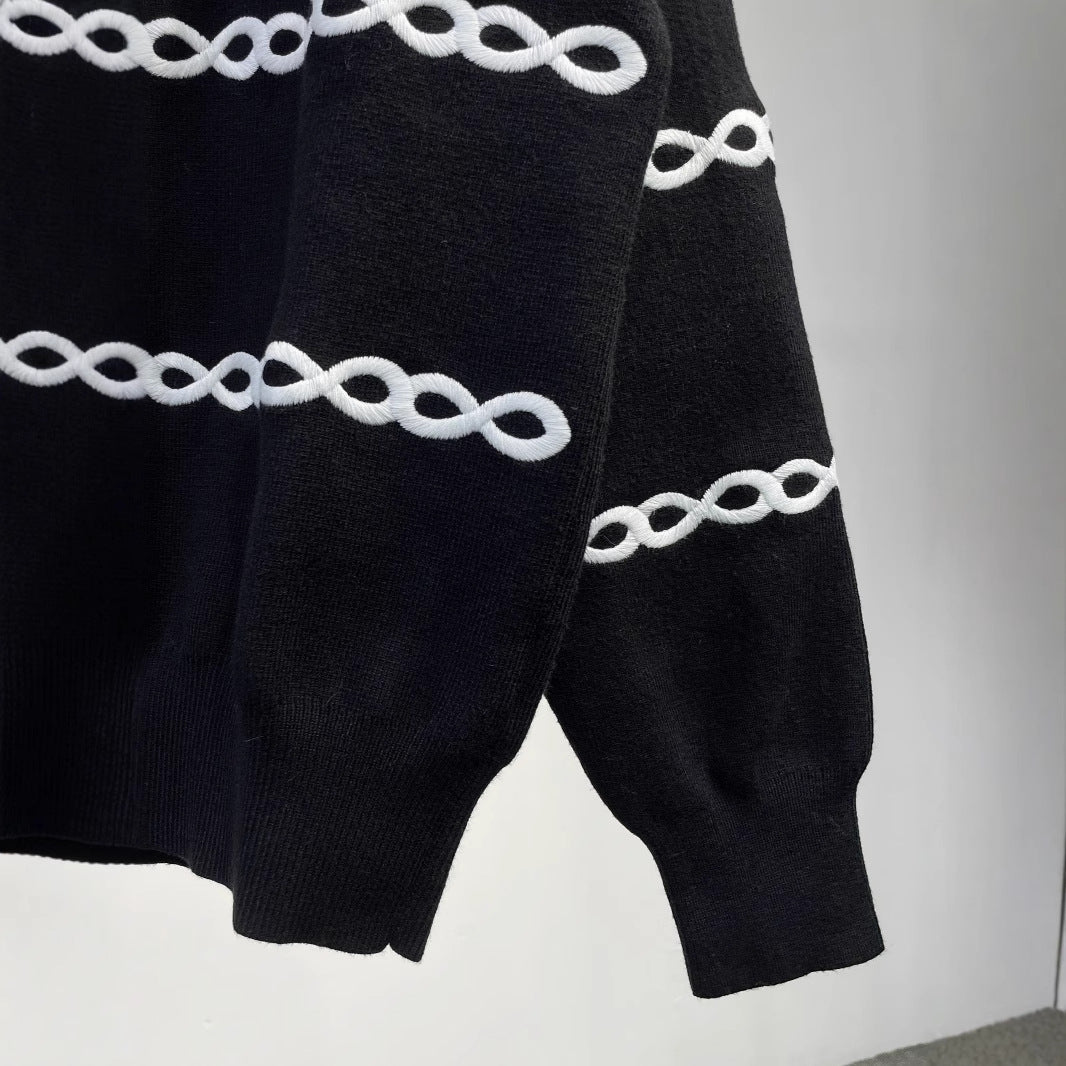 Women's French Style Winter Sailor Collar Woolen Sweaters