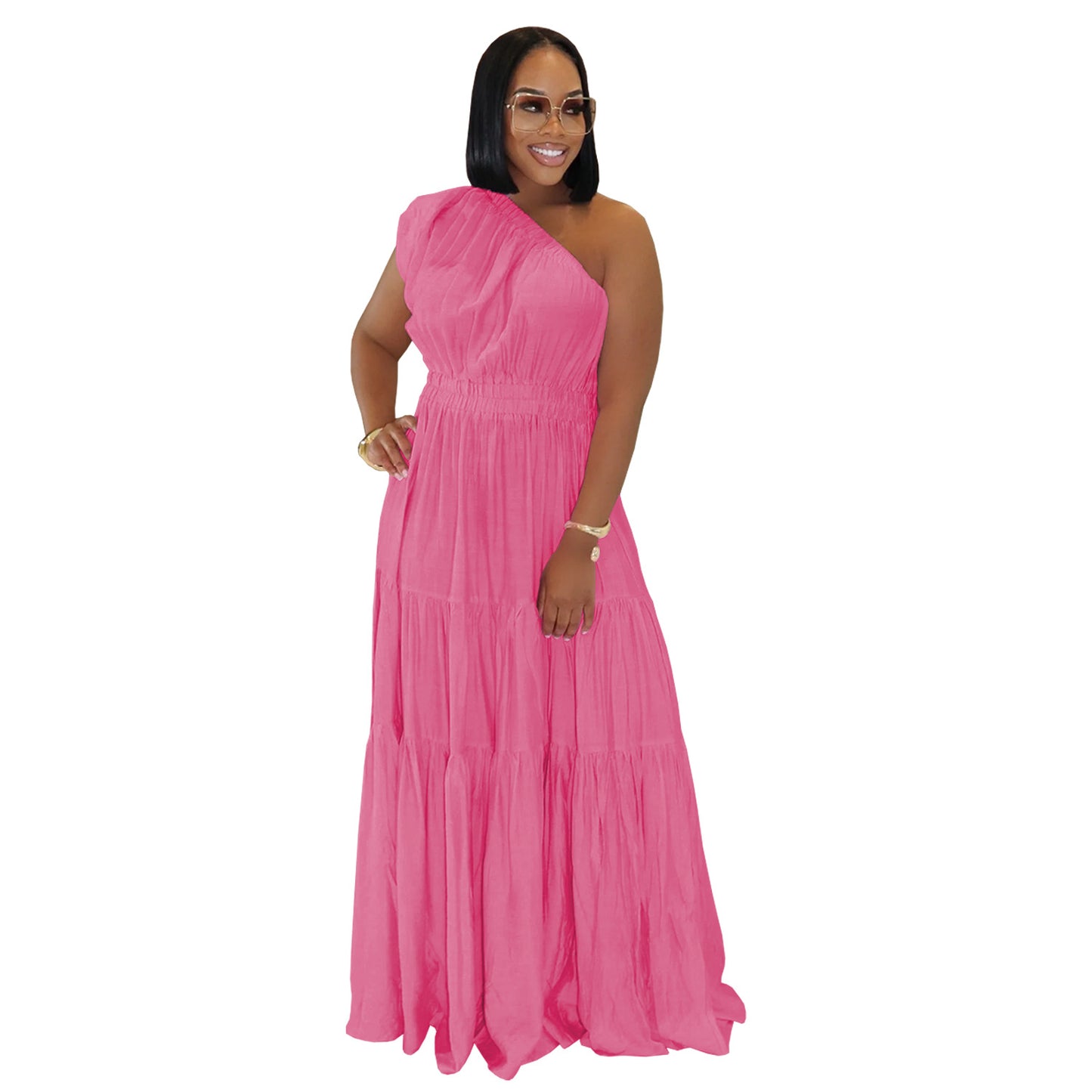 Women's Fashion Wear Elegant Waist Slimming Long Dresses