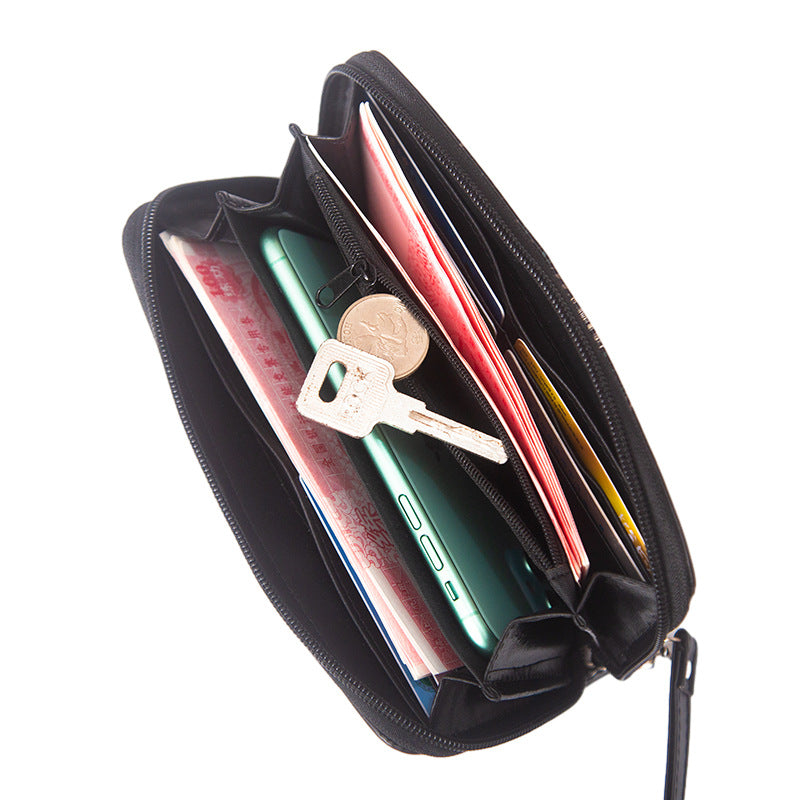 Retro Skull Male Female Long Zipper Ladies Wallets