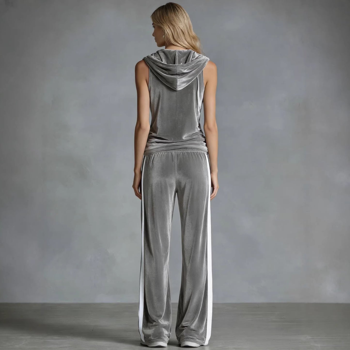 Smart Trousers Sleeveless Sports Comfortable Hooded Fashion Casual Suit
