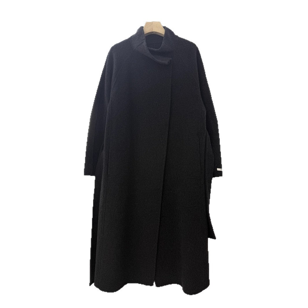 Women's Overcoat Wool Romantic Elegant Stand Collar Design Woolen Coats