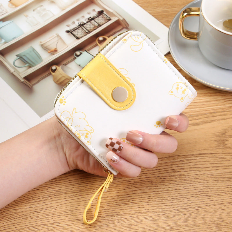 Women's Style Cute Kitten Short Zipper Ladies Wallets