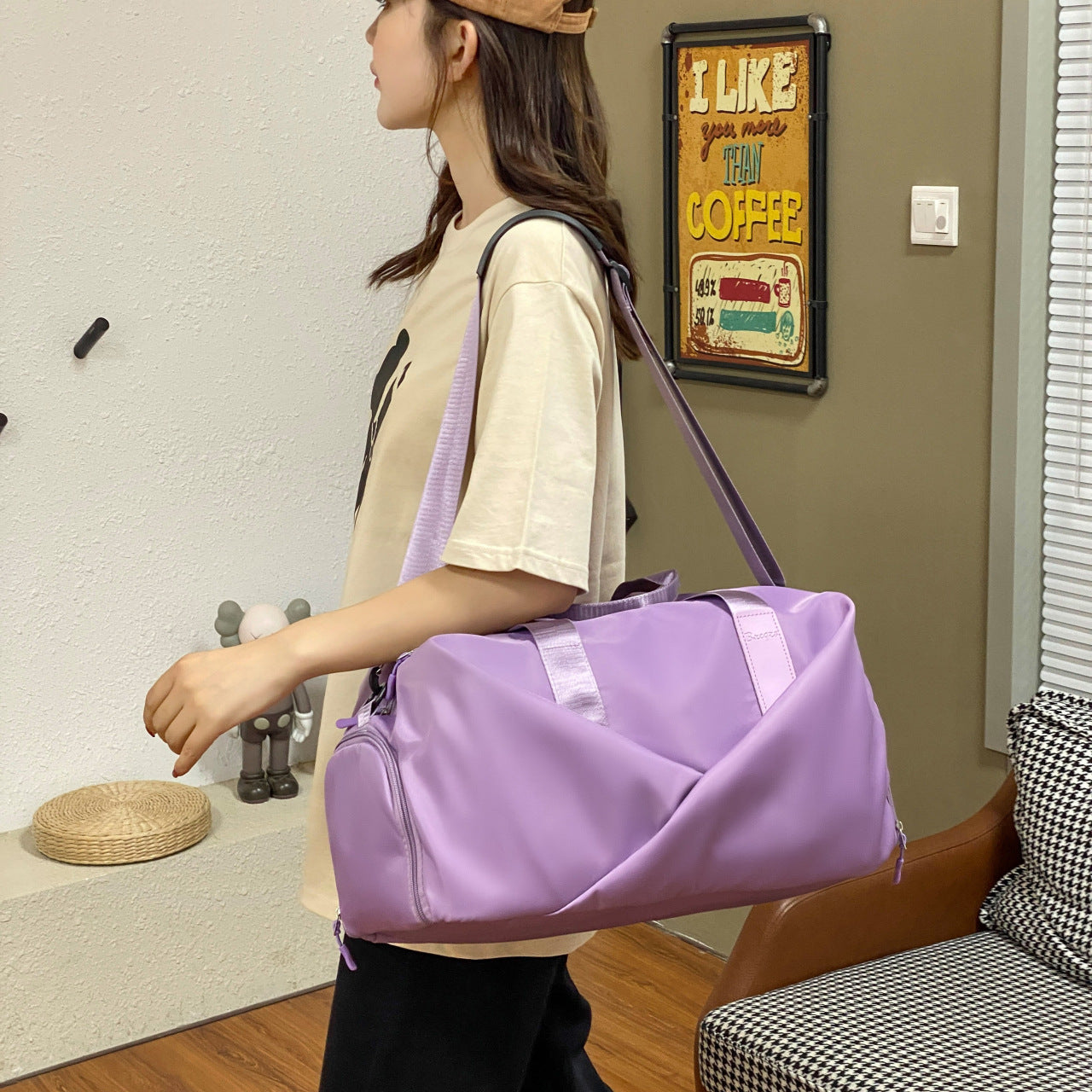 Separation Yoga Fitness With Independent Shoe Travel Bags