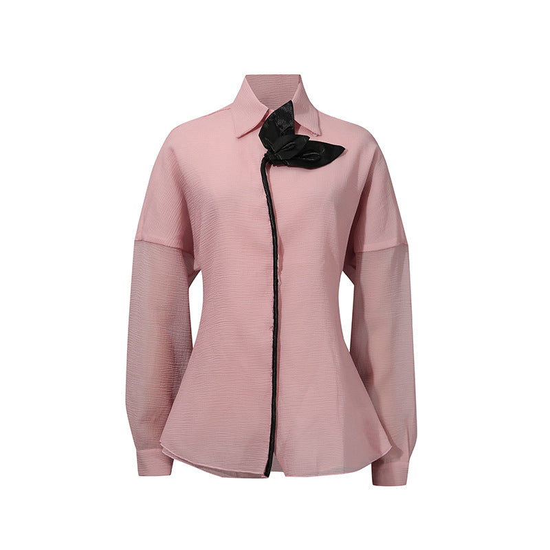 Women's Fashionable Casual Shirt Autumn Sweet Lantern Blouses