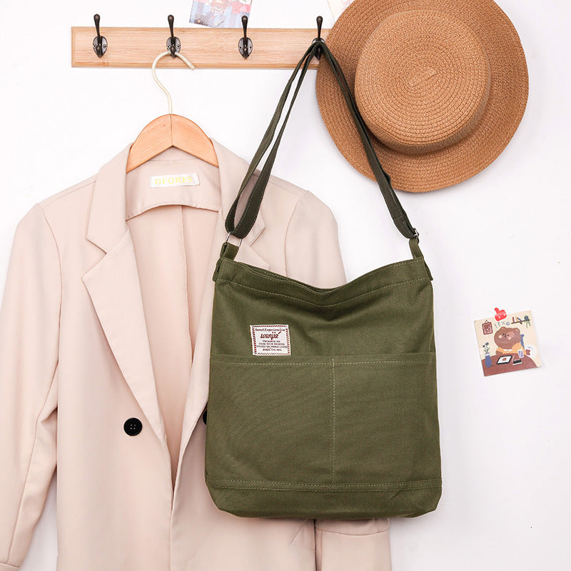 Canvas Female Korean Mori Trendy Double Shoulder Bags