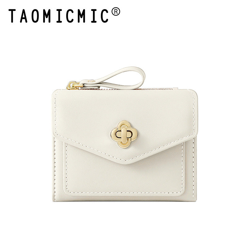 Women's Simple Short Multiple Slots Storage Leather Ladies Wallets