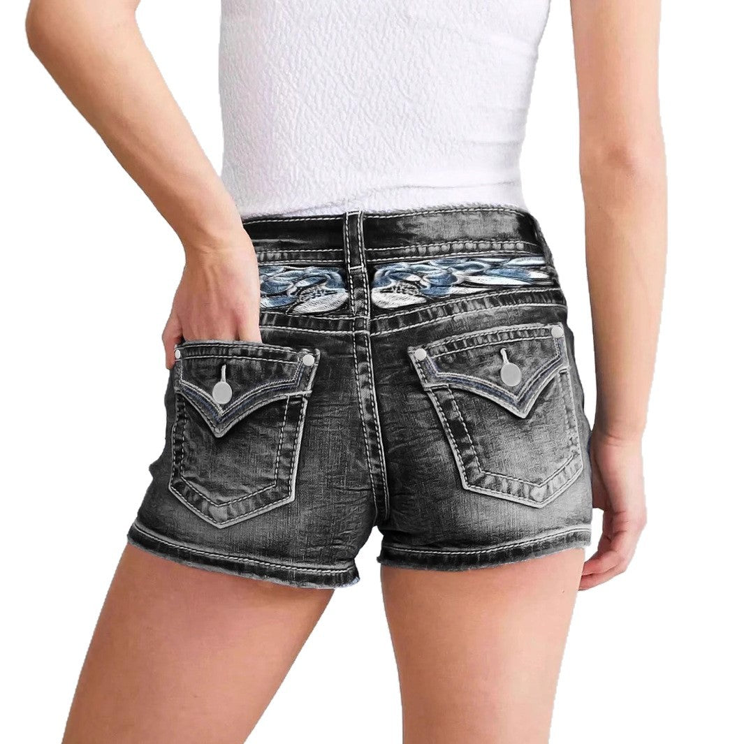 Women's Slim Embroidery Fashion Hot Versatile Street Pants
