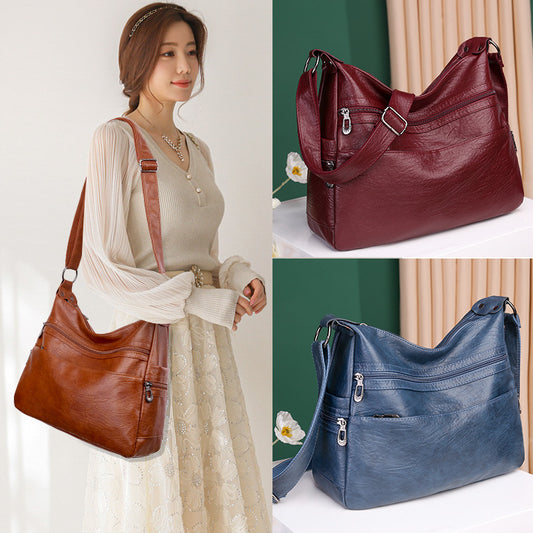 Women's Fashionable Large Capacity Soft Leather Crossbody Bags