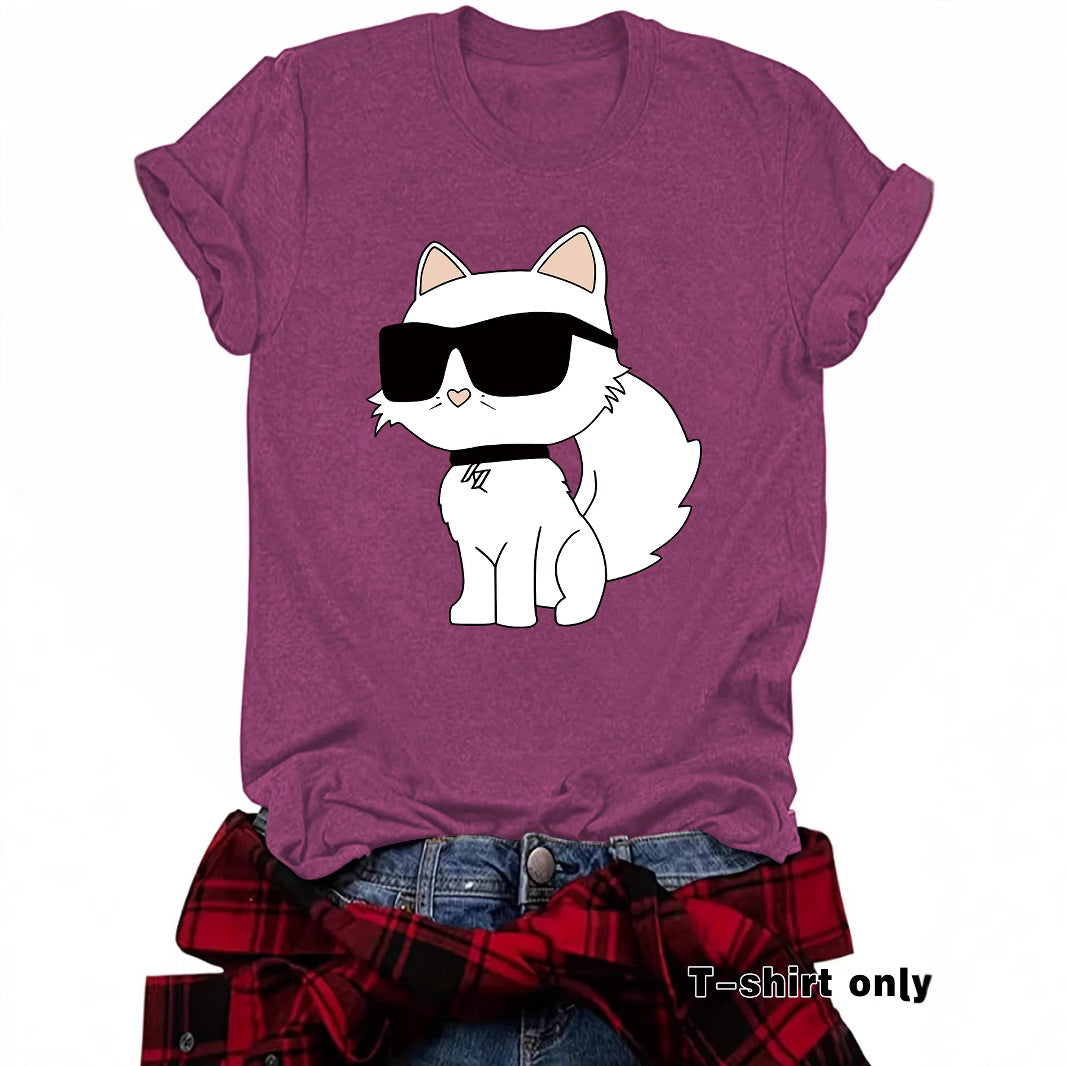 Fashion Sleeve Female White Sunglasses Cat Shorts