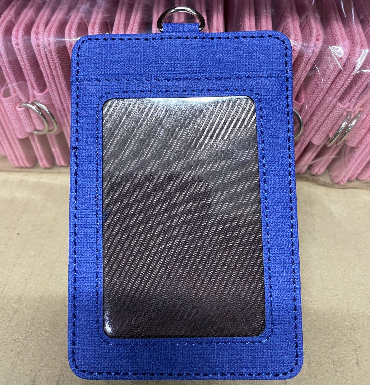 Customized Work Permit Cover With Lanyard Card Holder