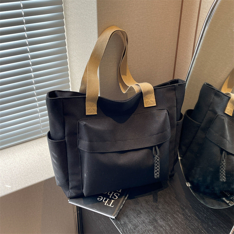 Large Capacity Female Summer Canvas Simple Western Bags