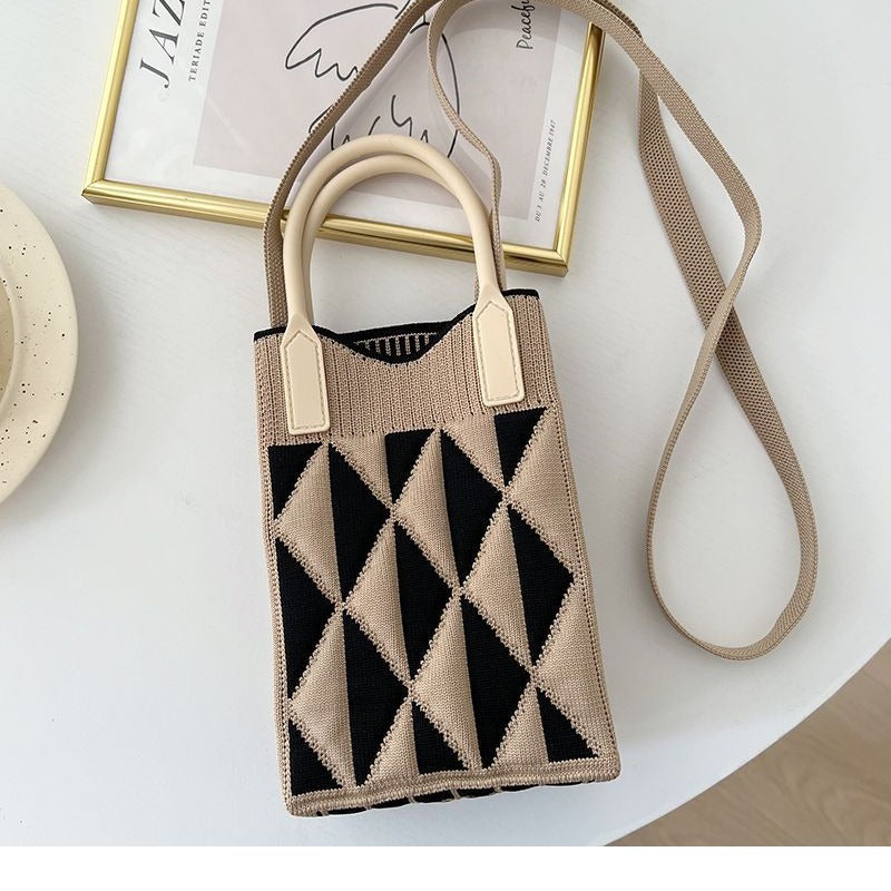 Knitted Korean Style Woolen Yarn Fashion Phone Bags