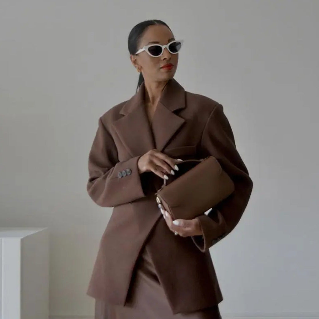 Women's Colors Lapel High Waist Slim Fit Jackets