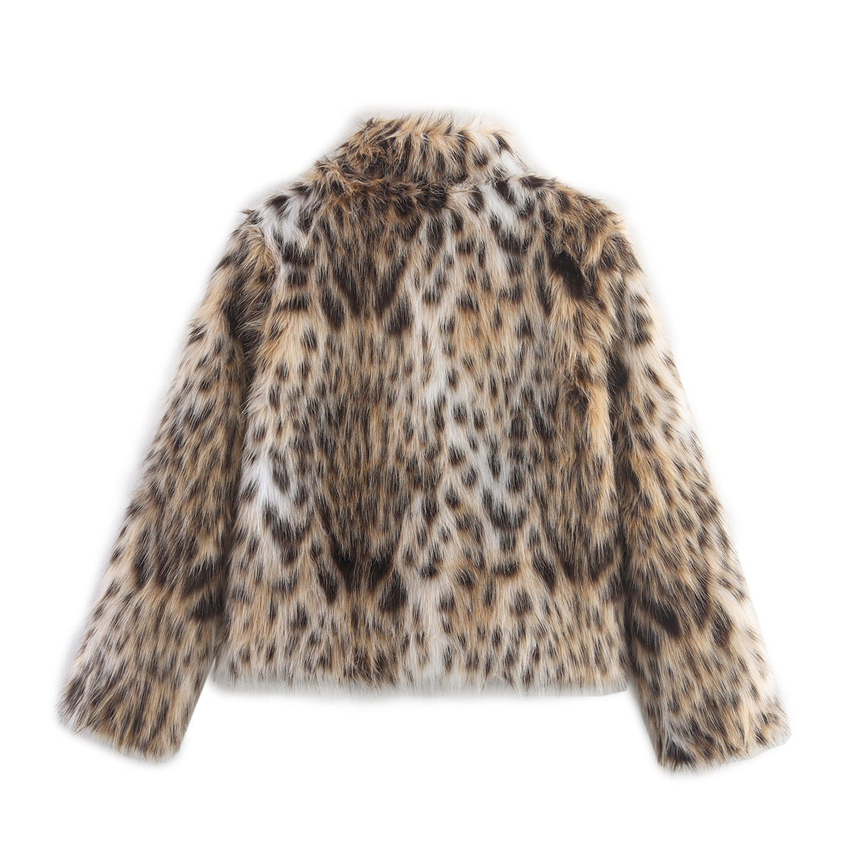 Women's Fashion Leopard Print Faux Fur Coats