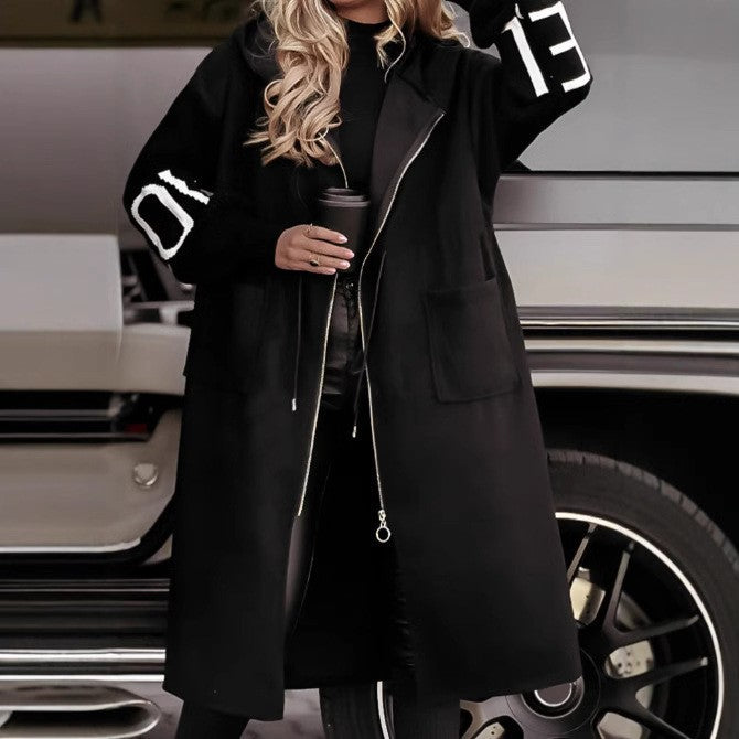 Women's High Quality Long Hoodie Trench For Coats