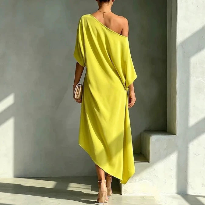 Women's Elegant Minimalist Cotton Linen Sleeveless One-piece Dress
