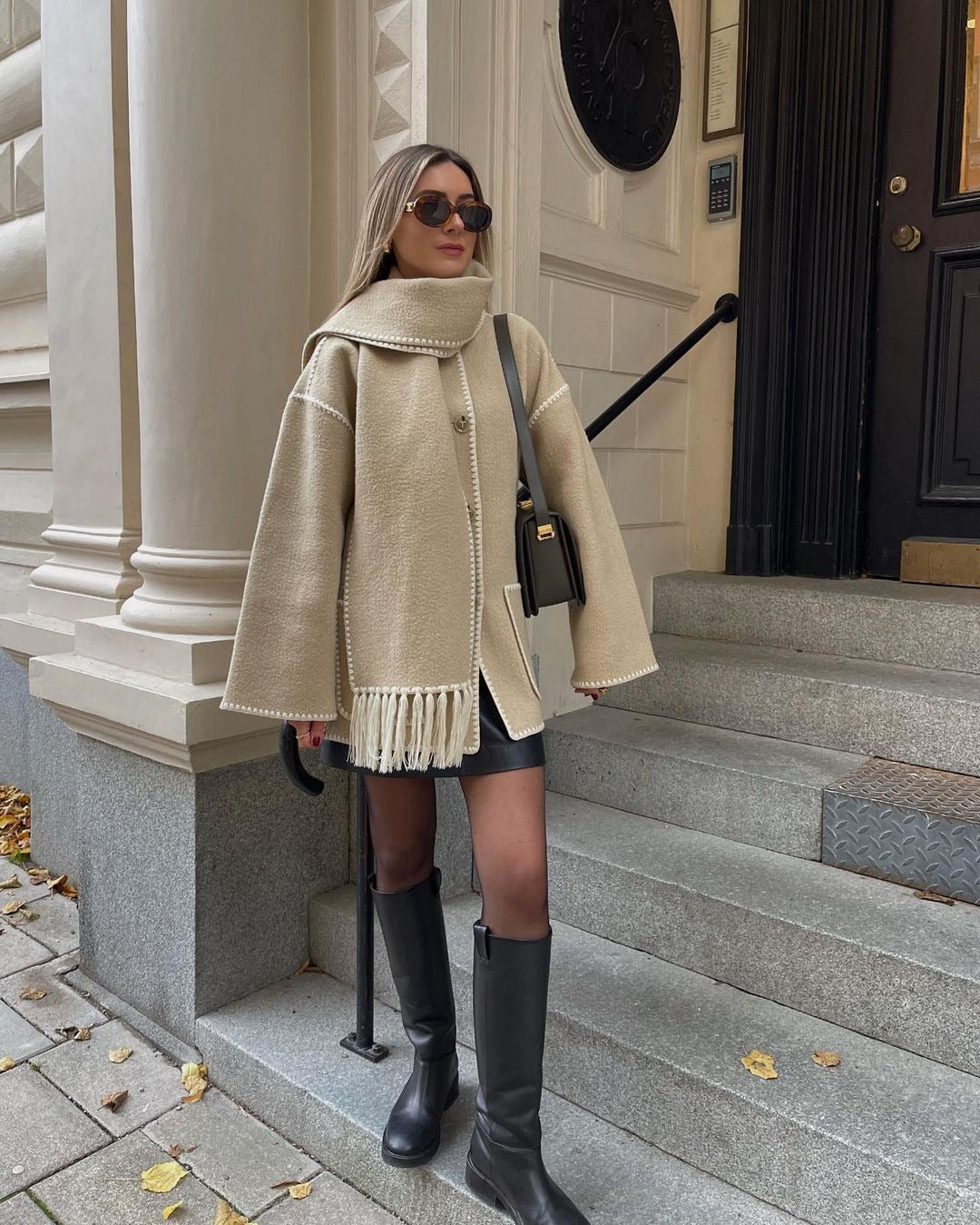 Women's Casual Fashion Woolen Thickened Loose-fitting Coats