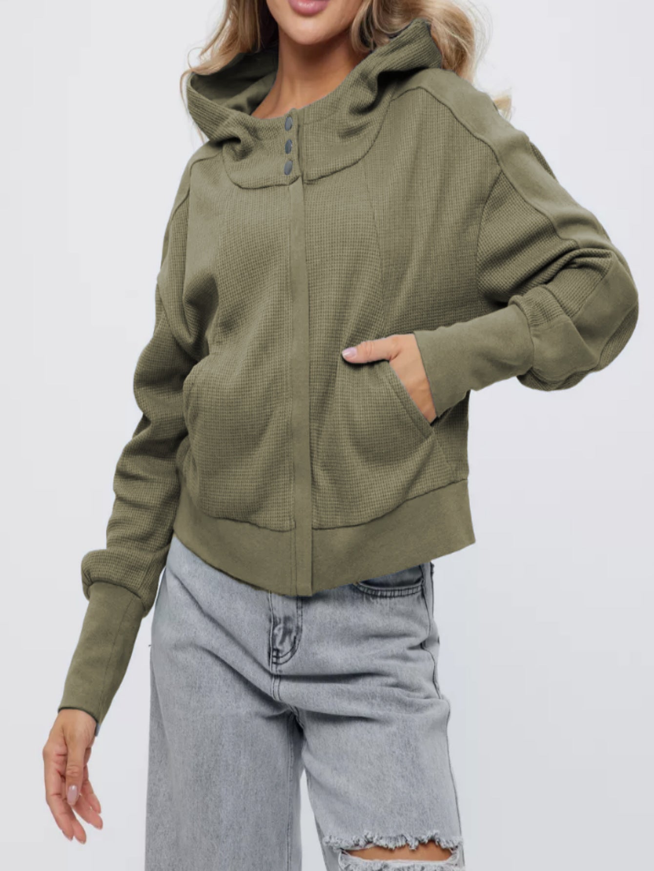 Women's Patchwork Long Sleeve Pullover Zipper Trendy Sweaters