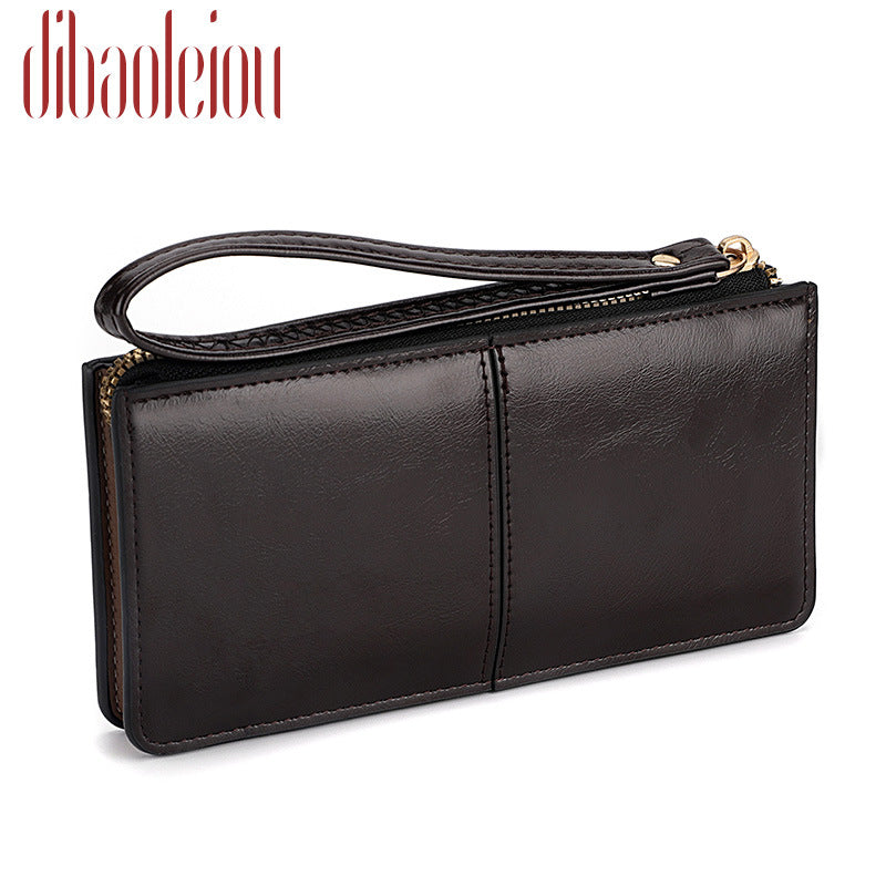 Women's Long Soft Leather Mobile Large Capacity Ladies Wallets