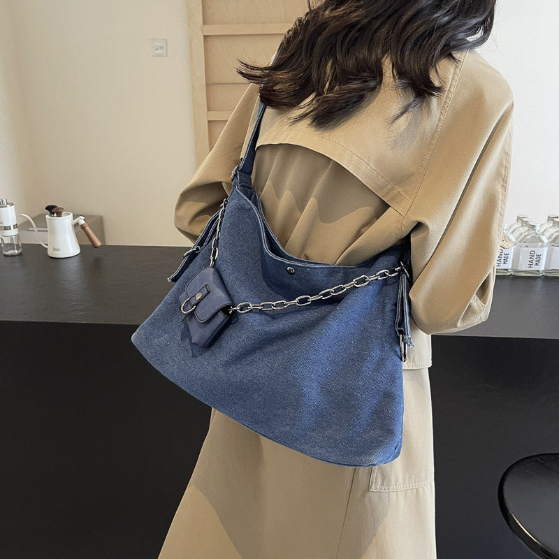 Women's Design Style Large Capacity Retro Denim Bags