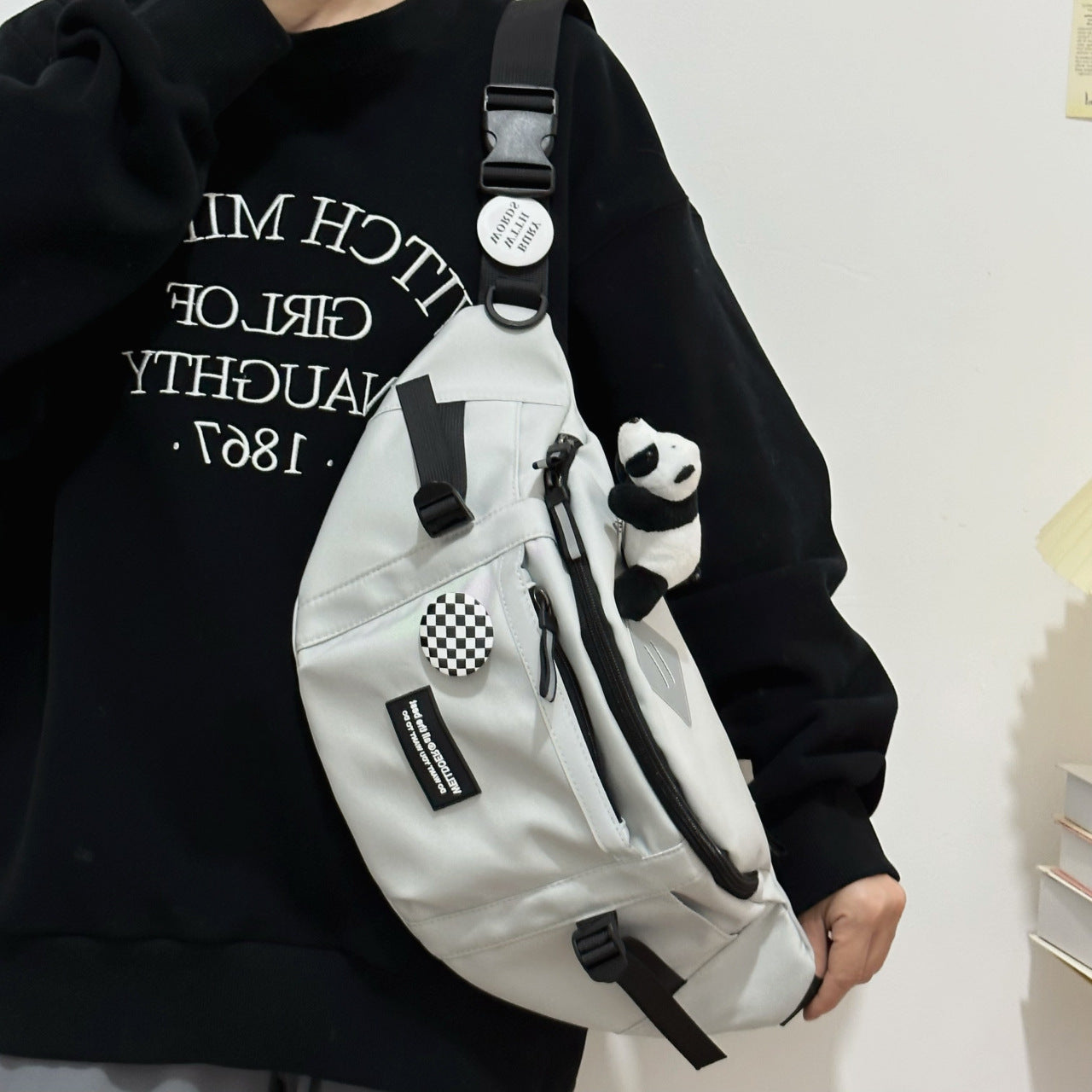 Men's Tooling Style Versatile Riding Fashion Men's Chest Bags