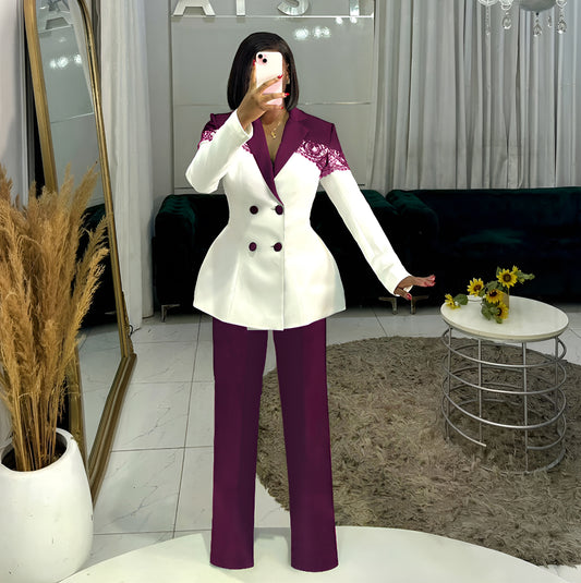 Leisure Commute Elegant Waist Slim Elastic Lace Jeans