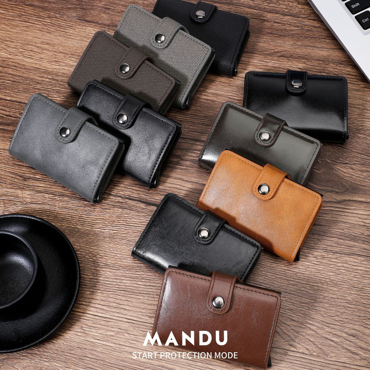 Men's Popular Swiping Clamp Advanced Sense Document Card Holder