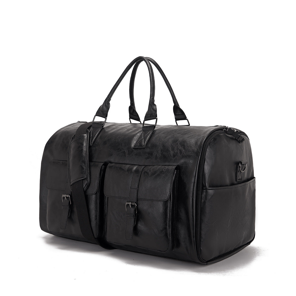 Women's Convenient Carry-on Garment Large Leather Duffel Travel Bags