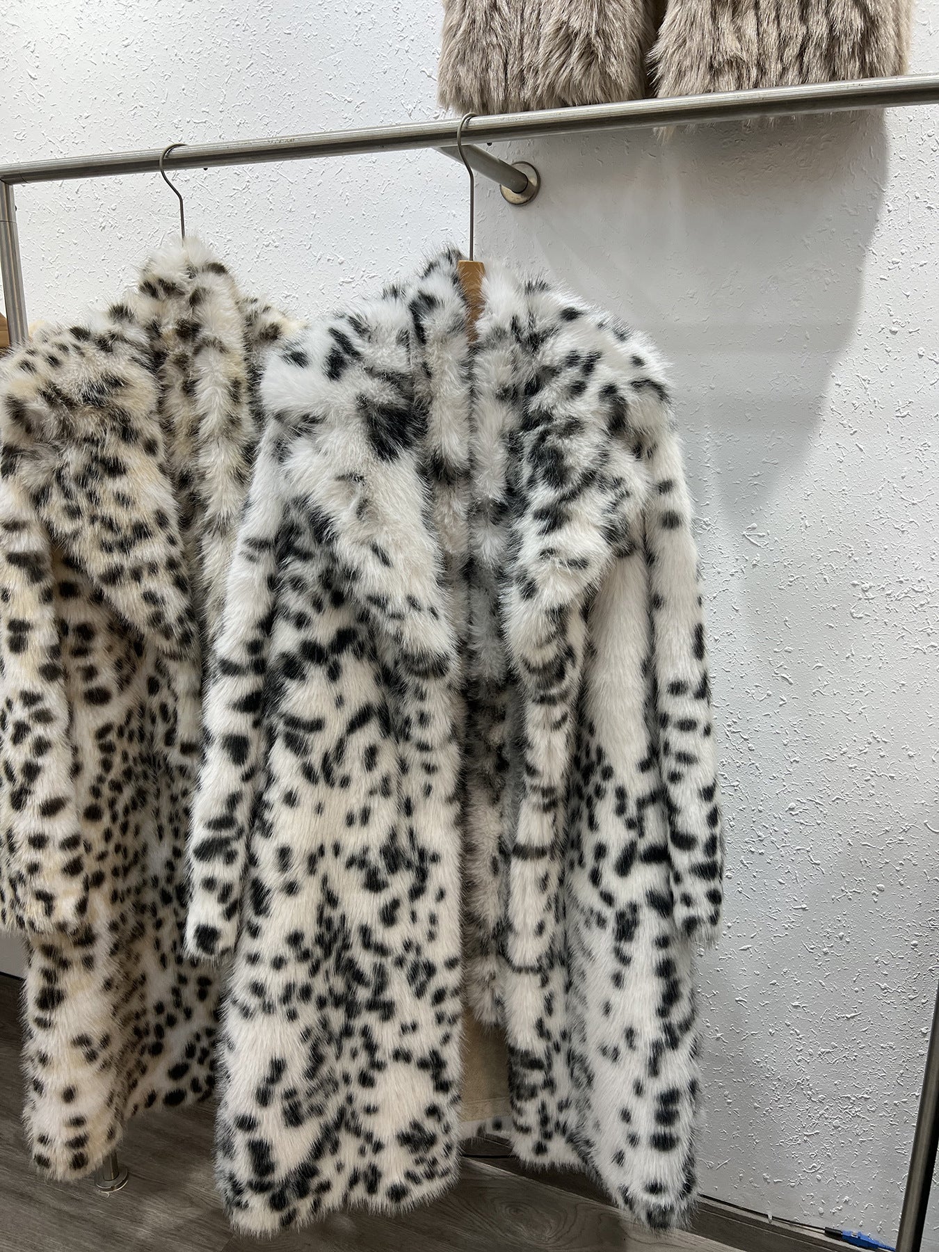 Women's Fur Winter Leopard Print For Mink Elegant Coats