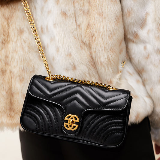 Women's Layer Cowhide Sachet Niche High Sense Bags