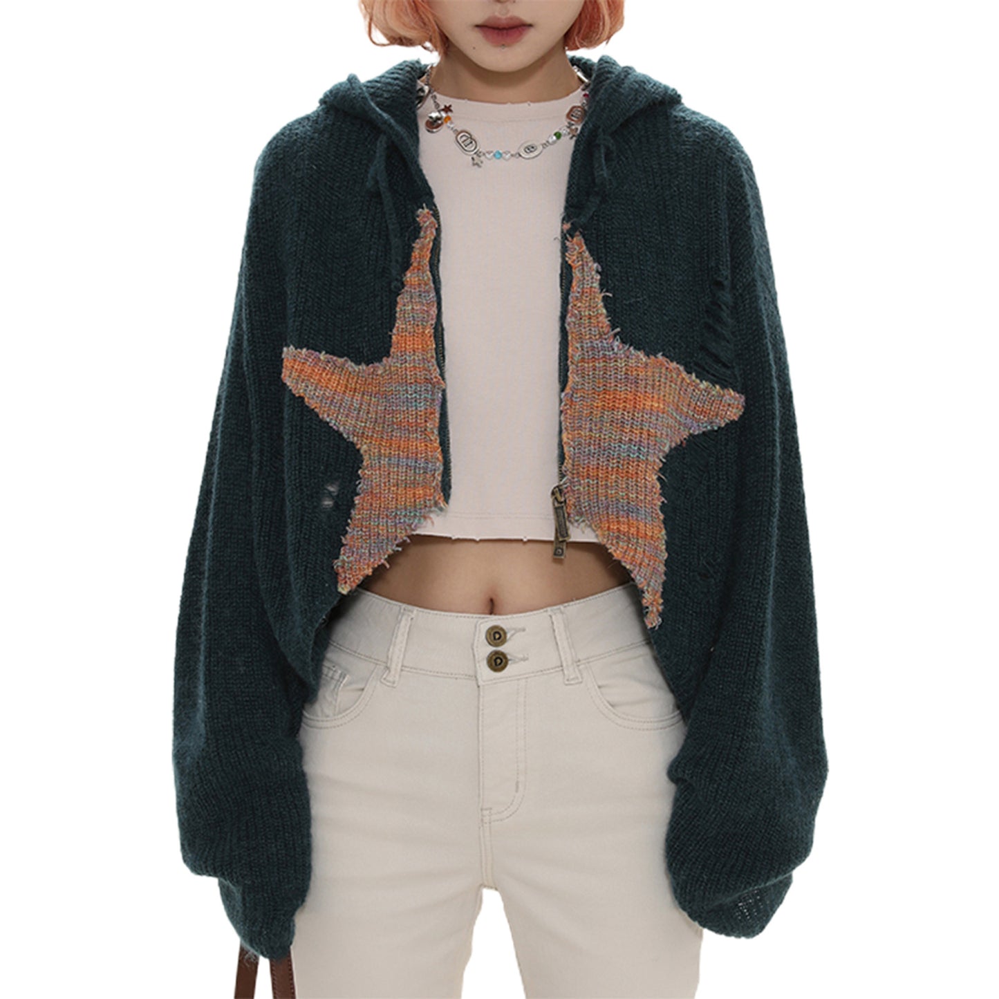 Women's Special Five-pointed Star Long Sleeve Hooded Sweaters