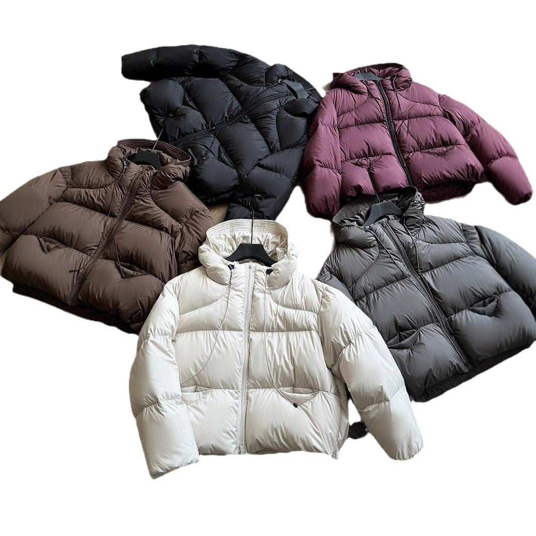 Women's Puff Fluffy Hooded Down Thickened White Duck Kendall Jackets