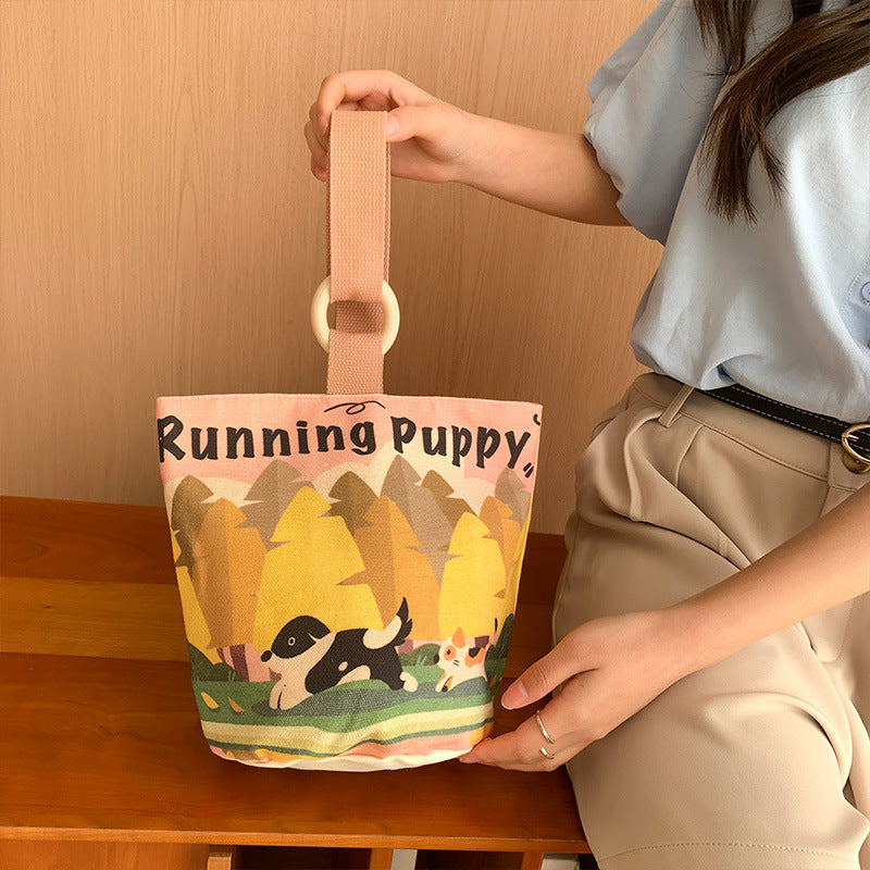 Korean Style Commuter Canvas Cute Cloth Handbags