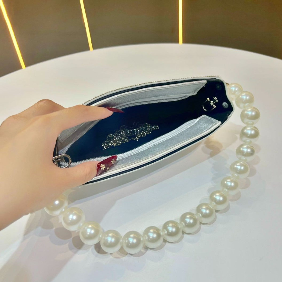 Women's Rhinestone Beaded Banquet French Suits Evening Bags