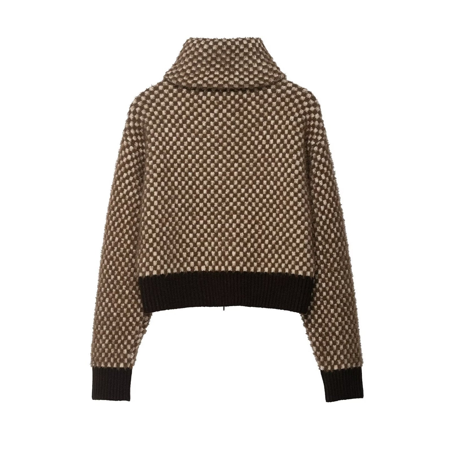 Women's Fashion Casual Patchwork Knitted Bomber Jackets