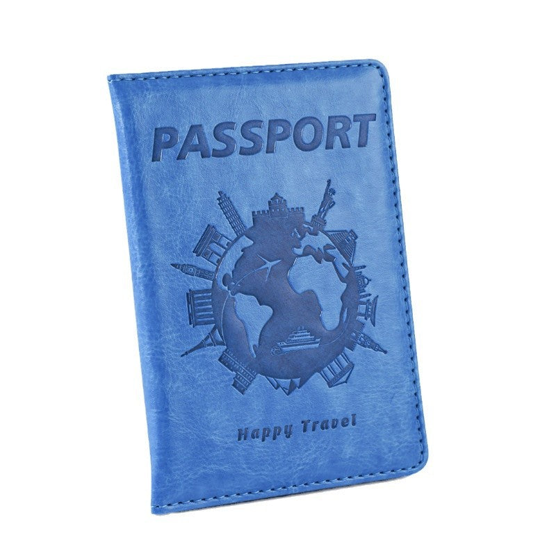 Fun Earth Embossing Lightweight Passport Cover Position Card Holder