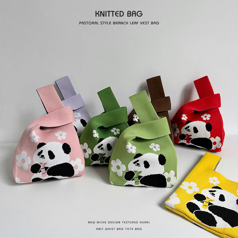 Women's Cute Panda Trendy Daily Versatile Polyester Handbags