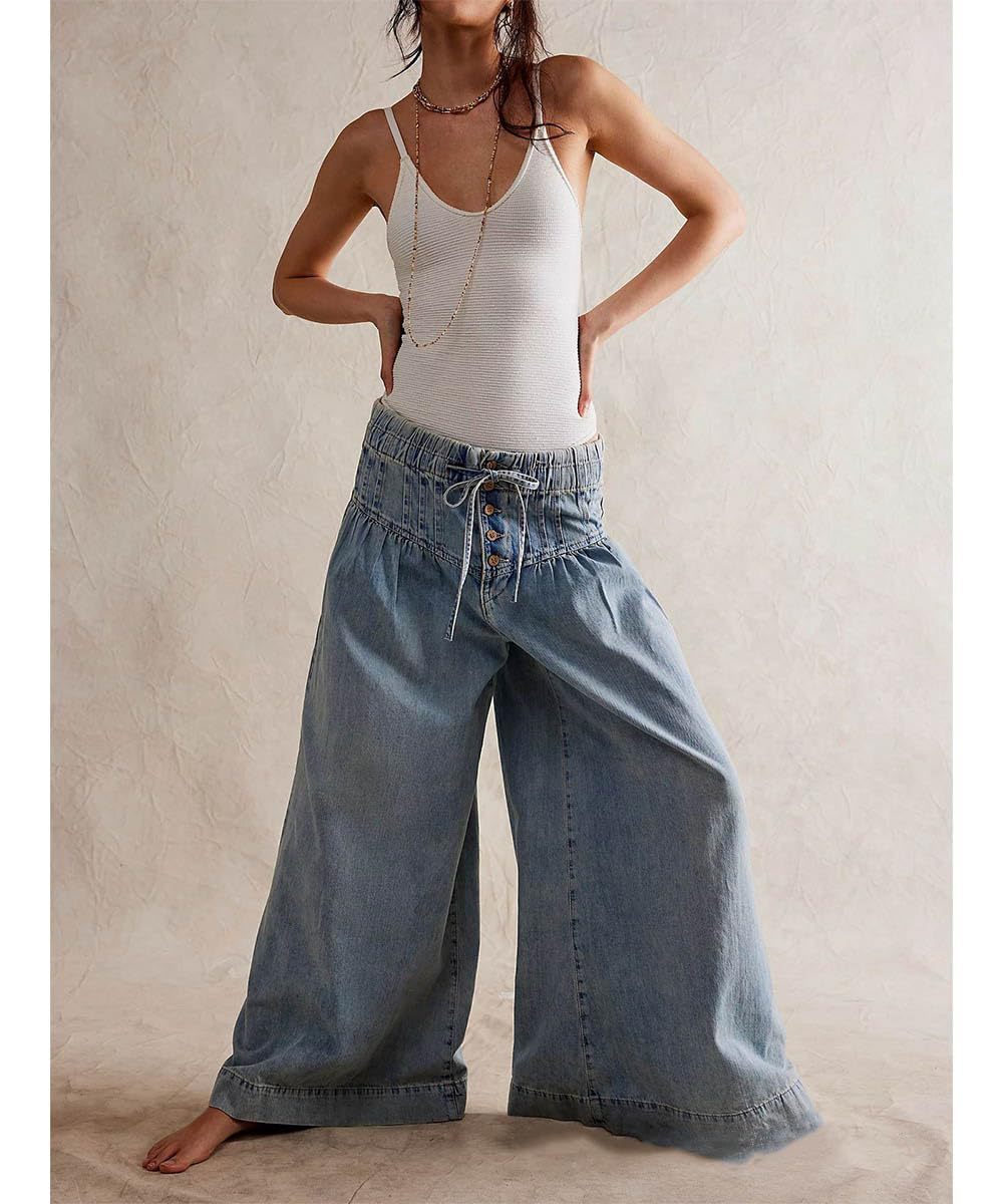 Women's Pretty Draping Slimming Casual Trousers Jeans