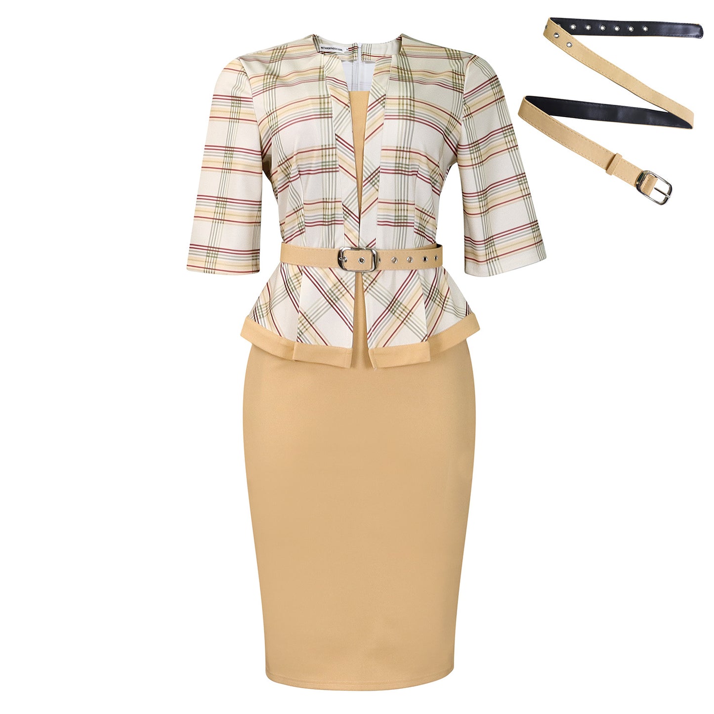 Women's Fashion Elegant Stitching Sheath Pencil African Dress