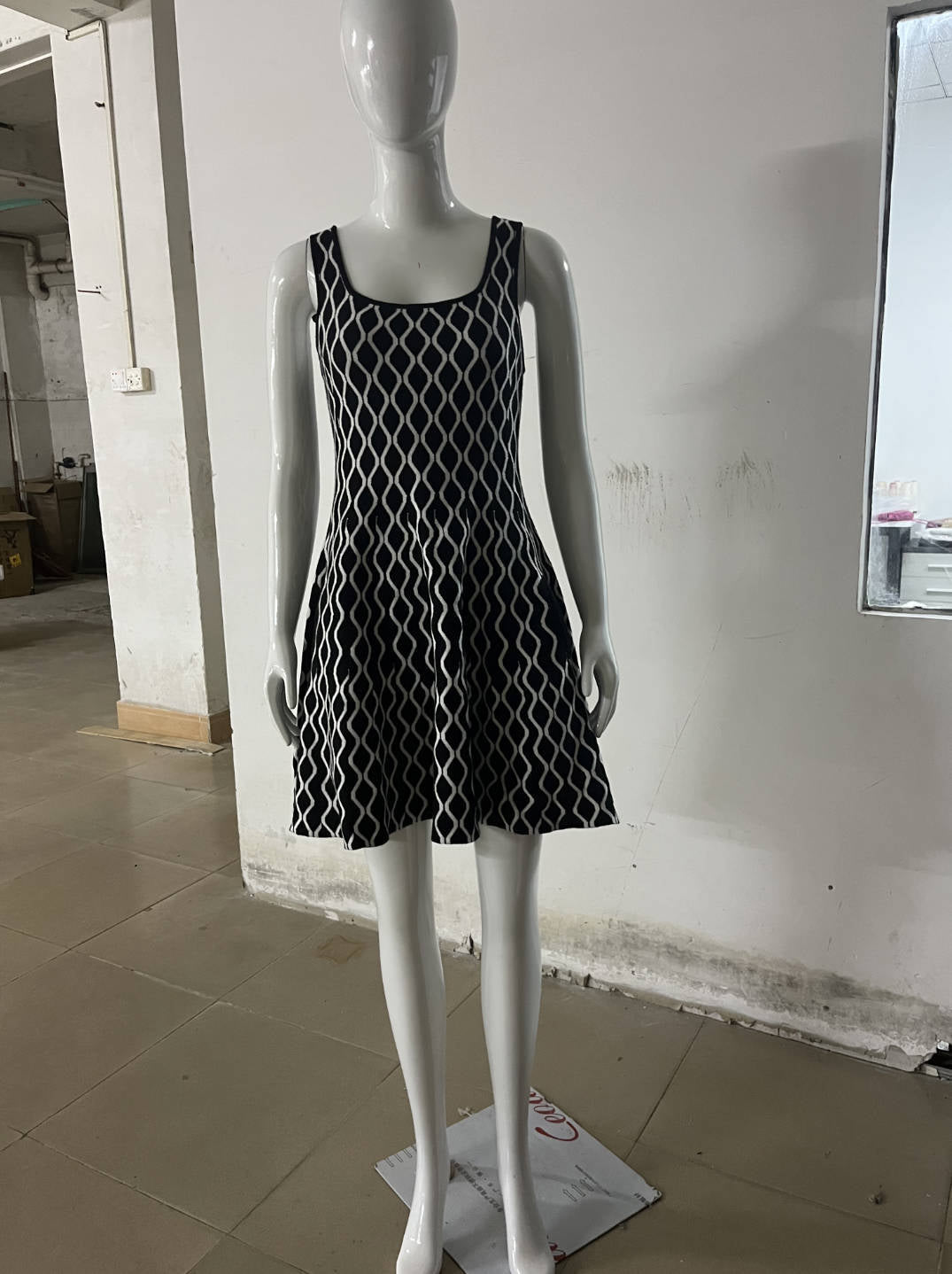 Women's Ripple A- Line Inner Wear Fitted Waist Base Dresses