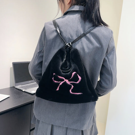 Women's Furry Large Capacity Totes Fashion Underarm Arm Bags