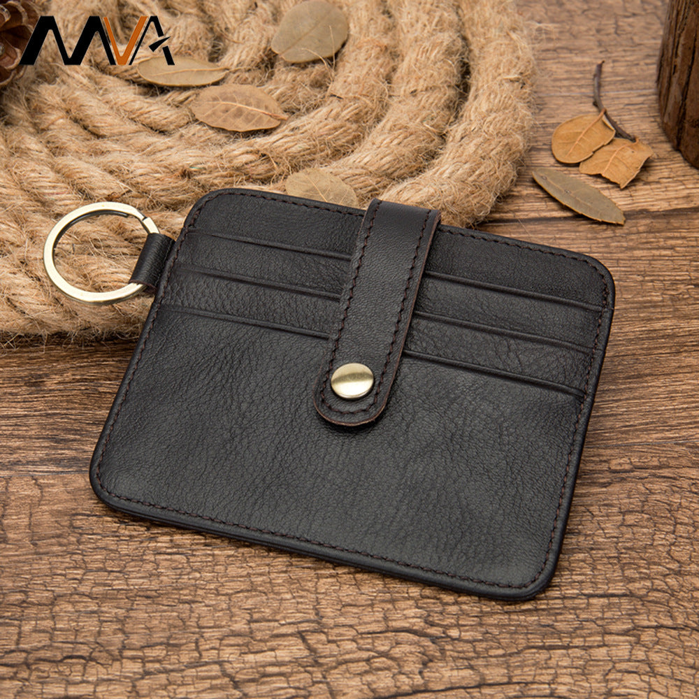 Leather Simple First Layer Sleeve Thin Card Holder