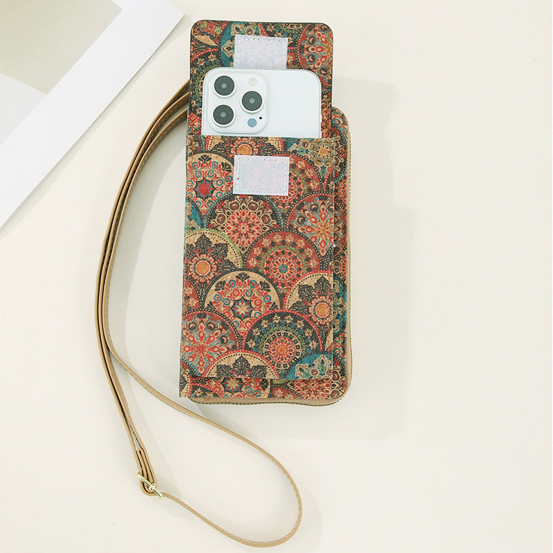 Women's Trendy Large Capacity Retro Portuguese Wood Phone Bags
