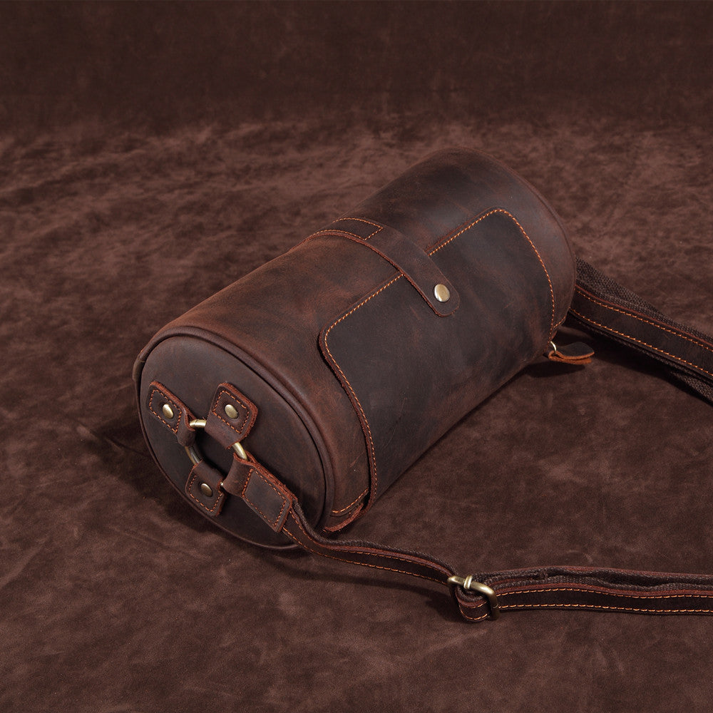Men's Horse Leather First Layer Cowhide Postman Men's Shoulder Bags