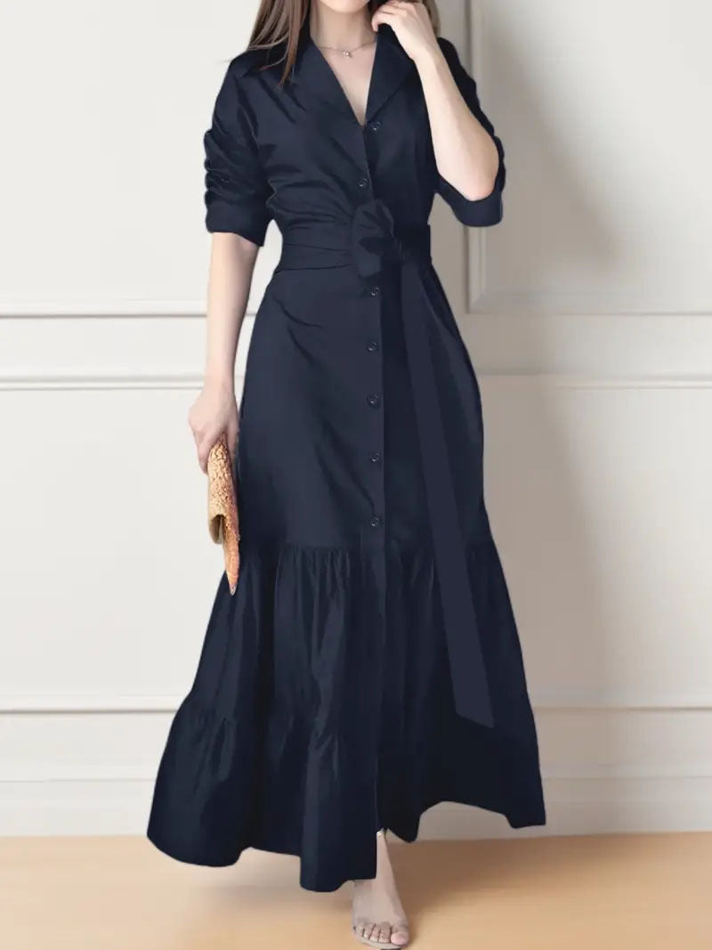 Women's Temperament Bohemian Exotic Vacation Printed Mid-length Dresses