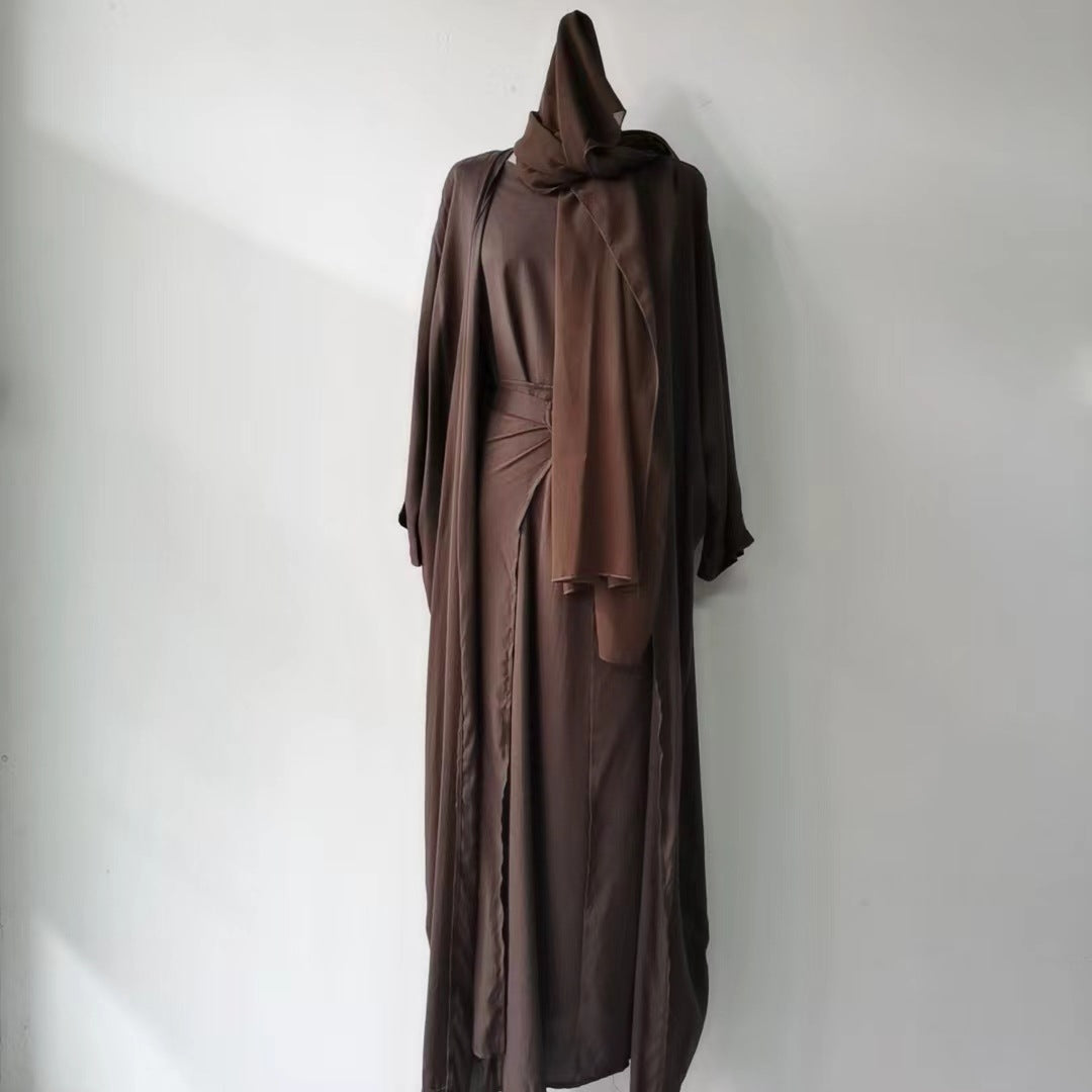Graceful Elegant Solid Color Three-piece Robe Dresses