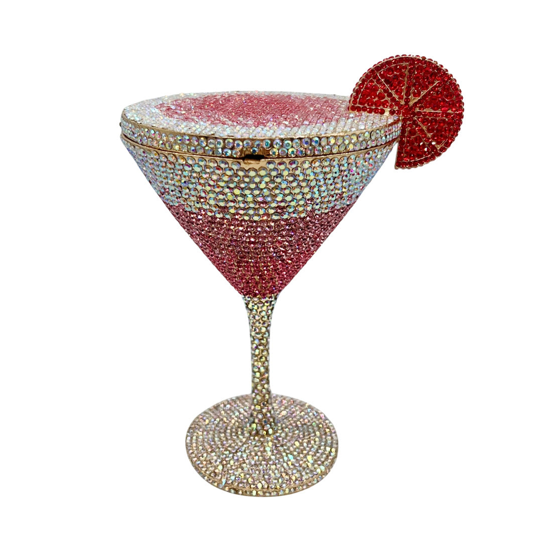 Attractive Women's Cocktail Goblet Diamond Clutch Evening Bags