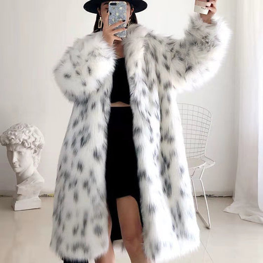 Women's Fur Faux Long Sleeve Fox Outer Coats