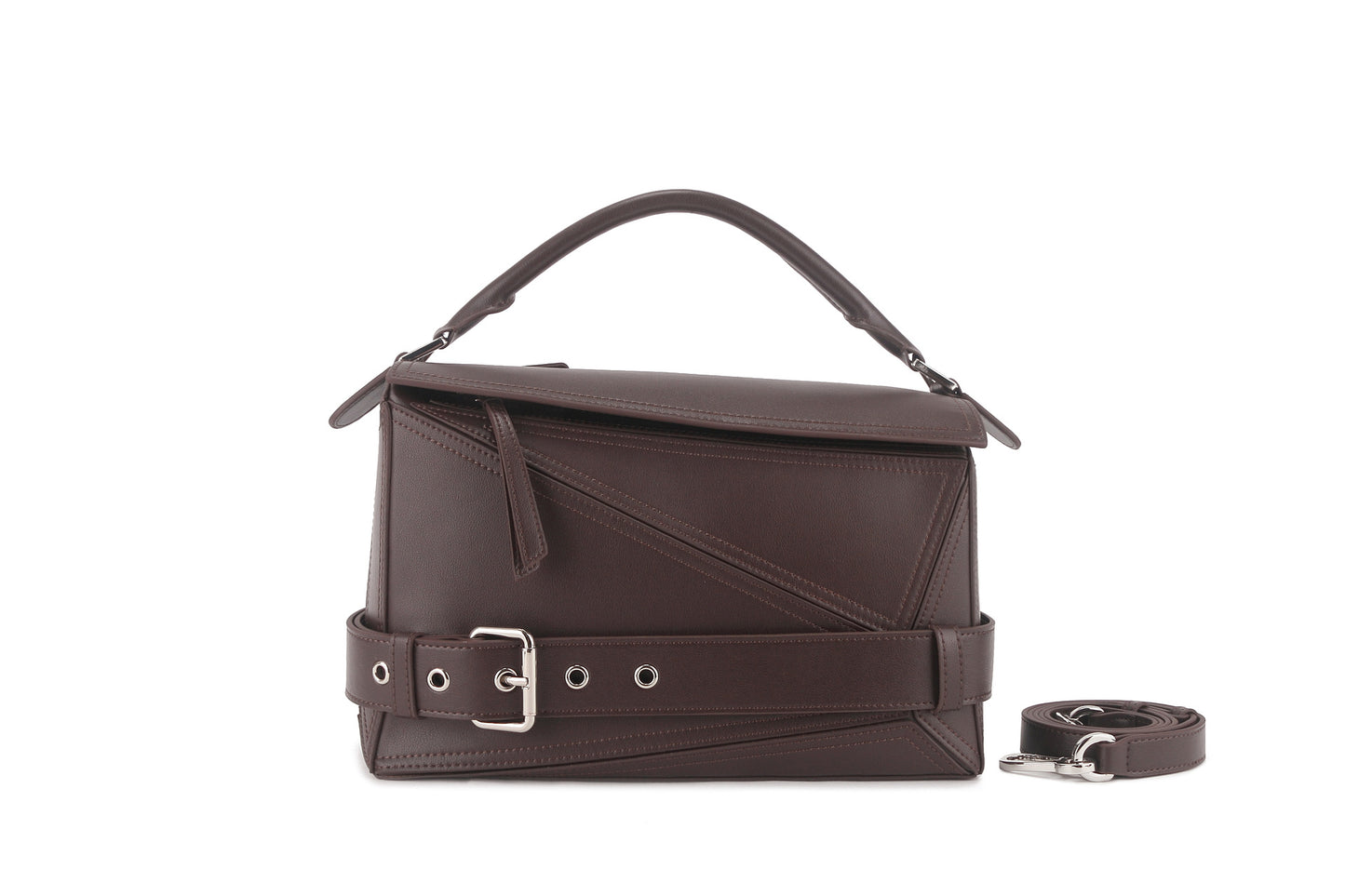 Women's & Men's & Geometric Motorcycle Leather Suede Portable Handbags